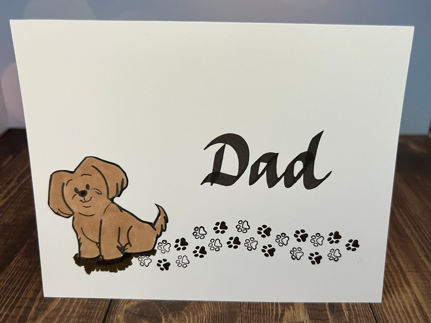 🐾 Handmade Dog Dad Card – Perfect for Pet Lovers & Dog Dads 🐶