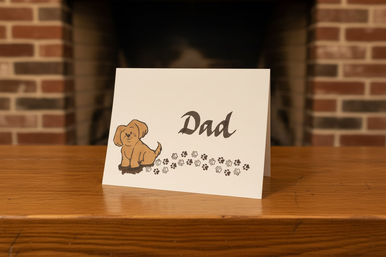 🐾 Handmade Dog Dad Card – Perfect for Pet Lovers & Dog Dads 🐶