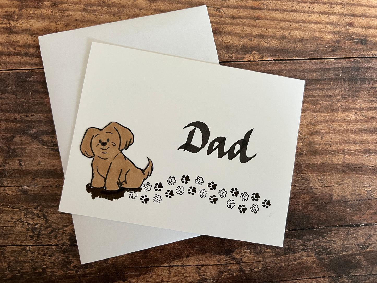 🐾 Handmade Dog Dad Card – Perfect for Pet Lovers & Dog Dads 🐶